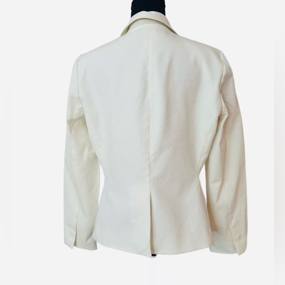 #99 ~ Anne Klein Button Front Off White Blazer Fully Lined size 12 - Picture 5 of 10